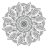 diseño de arte mandala en círculo. diseño de mandala simple arte de mandala floral hermosa obra de arte de mandala vector