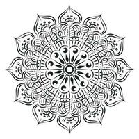 Vector Abstract Mandala Pattern. Mandala Retro hand drawn for print or use as poster, card, flyer, sticker or tattoo