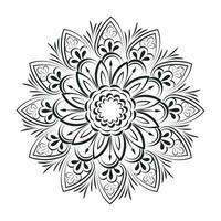 Vector Abstract Mandala Pattern. Mandala Retro hand drawn for print or use as poster, card, flyer, sticker or tattoo