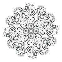 Vector Abstract Mandala Pattern. Mandala Retro hand drawn for print or use as poster, card, flyer, sticker or tattoo