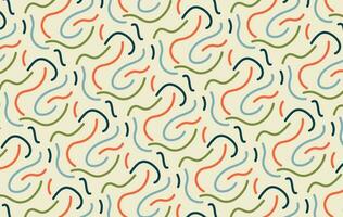 Abstract seamless pattern backgrounds, vector memphis liens, and dots texture. Trendy modern line doodle lines pattern with irregular shapes texture
