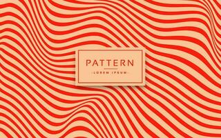 Waves seamless pattern, vector curve lines abstract repeat background, red colored rhythmic waves.