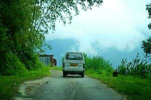 Tourist Vehicle Towards Lungchok east Sikkim photo