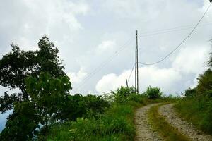 Road of Village in Mountain Range of East Sikkim Towards Lungchok photo