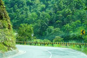 Road Bends in East Sikkim With Green Nature photo