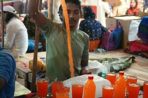 7th April 2023, Zakaria Street, Kolkata, West Bengal, India. Most Selling Roof Afza drinks at Zakaria Street During Eid al-Fitr photo