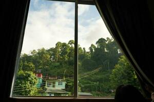 Open window view with Sliding Curtain photo