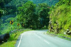 Clean Mountain road in East Sikkim photo