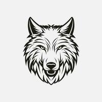 lobo cabeza logo vector - animal marca símbolo