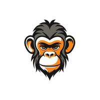 Monkey head logo vector - Gorilla Brand Symbol