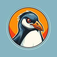 Penguin head logo vector - Bird Brand Symbol