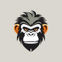 Monkey head logo vector - Gorilla Brand Symbol