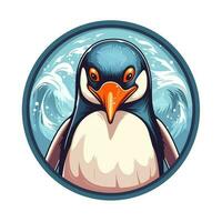 Penguin head logo vector - Bird Brand Symbol