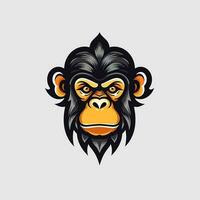 Monkey head logo vector - Gorilla Brand Symbol