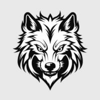 lobo cabeza logo vector - animal marca símbolo