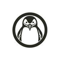 pingüino cabeza logo vector - pájaro marca símbolo