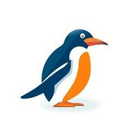 pingüino cabeza logo vector - pájaro marca símbolo