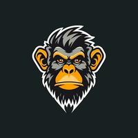 Monkey head logo vector - Gorilla Brand Symbol