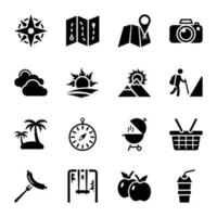 Picnic and Nature Icons vector