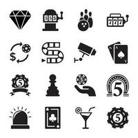 Pack Of Gambling Icons vector