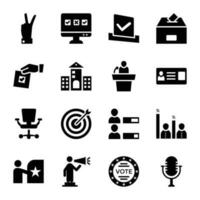 Political Elections Icons vector