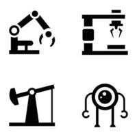 Robotic Technology Icons vector