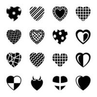 Hearts solid Vector Icons Pack