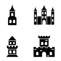 Royal Buildings icons vector