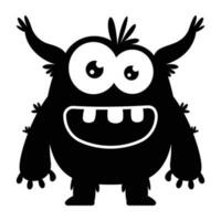 zombie monster and big screaming mouth, argus panoptes flat icon vector