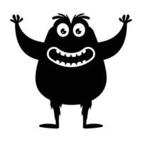 zombie monster and big screaming mouth, argus panoptes flat icon vector