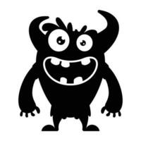 zombie monster and big screaming mouth, argus panoptes flat icon vector