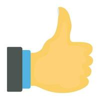 Close fisted hand gesturing with thumb out, a concept for good housekeeping service vector