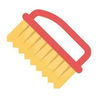 Icon showing soft bristles enriched handheld broom brush graphic vector