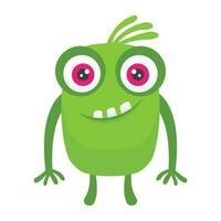 zombie monster and big screaming mouth, argus panoptes flat icon vector