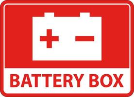 Symbol Battery Sign Battery Box On White Background vector