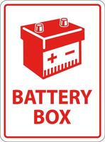 Symbol Battery Sign Battery Box On White Background vector