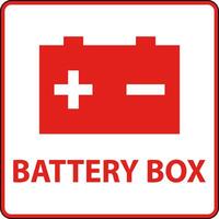 Symbol Battery Sign Battery Box On White Background vector