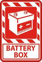 Symbol Battery Sign Battery Box On White Background vector