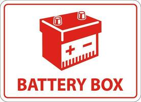 Symbol Battery Sign Battery Box On White Background vector