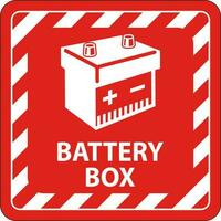 Symbol Battery Sign Battery Box On White Background vector