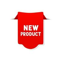 New product vector banner design. Banner for business, marketing, store badge icon, advertising template. Modern label.