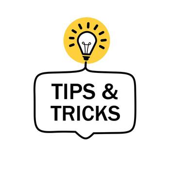 Tips and tricks. Badge with lightbulb icon design. Business concept. Modern vector. vector