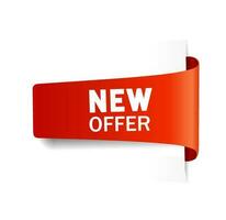 New offer banner template design. Flat advertising and promotion badge icon, vector illustration.