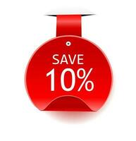 Save 10 percent discount. Special offer symbol discount banner design. Modern Vector illustration.