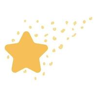 Vector illustration, a star with a train. Isolated on a white background.