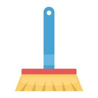 Icon showing soft bristles enriched handheld broom brush graphic vector