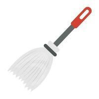 Icon showing soft bristles enriched handheld broom brush graphic vector