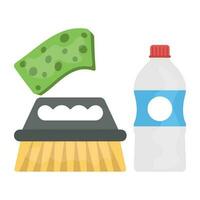 Icon showing soft bristles enriched handheld broom brush graphic vector