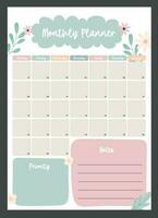 flat design vector bullet journal weekly monthly planner