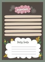 flat design vector bullet journal weekly monthly planner